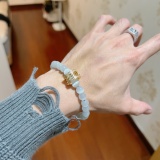 Bvlgari Fashion Natural Cat Eye Stone Bracelet
