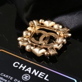 Chanel Fashion Versatile Full Diamond Double C Brooch
