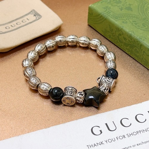 Gucci Classic Obsidian Vintage Silver Bracelet