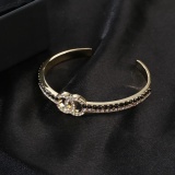 Chanel New Fashion Versatile Full Diamond Double C Bracelet