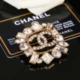 Chanel Fashion Versatile Full Diamond Double C Brooch