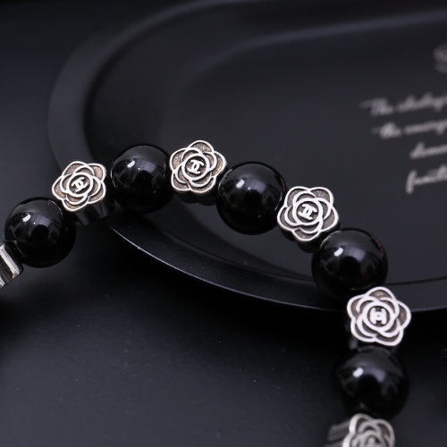 Chanel Fashion Vintage Camellia Logo Agate Bracelet