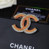 Chanel Fashion Versatile Rainbow Double C Brooch