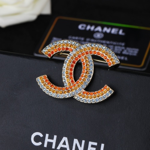 Chanel Fashion Versatile Rainbow Double C Brooch