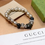 Gucci Classic Obsidian Vintage Silver Bracelet