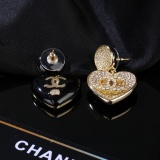 Chanel Fashion Love Gradient Water Diamond Earrings
