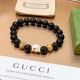 Gucci Classic Double G Obsidian Bracelet