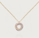 Cartier Fashion White Diamond Three Ring Necklace 45 CM