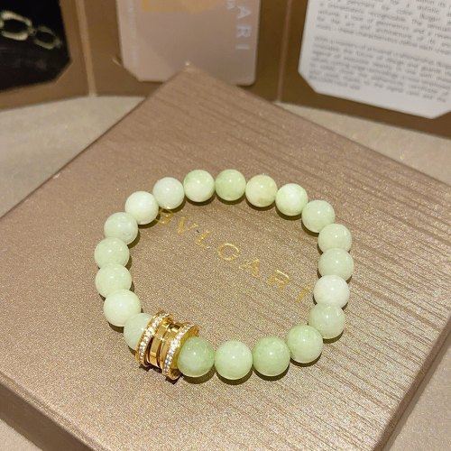 Bvlgari Fashion Retro Natural Jade Transport Bead Bracelet