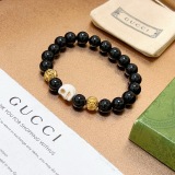 Gucci Classic Double G Obsidian Bracelet