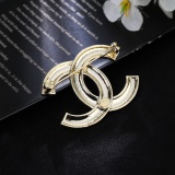 Chanel Fashion Versatile Rainbow Double C Brooch