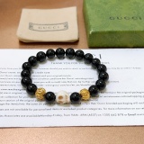 Gucci Classic Double G Obsidian Bracelet