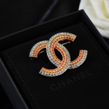 Chanel Fashion Versatile Rainbow Double C Brooch
