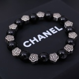 Chanel Fashion Vintage Camellia Logo Agate Bracelet