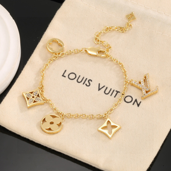 Louis Vuitton Classic Versatile Diamond Set Letter Bracelet