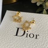 Dior Classic Fashion Full Diamond Logo Letter Earstuds Earrings