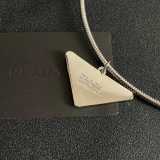 Prada Classic Triangle Pendant Necklace Collar