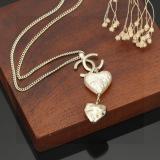 Louis Vuitton Fashion Versatile Double C Love Pendant Necklace