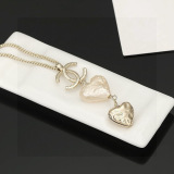 Louis Vuitton Fashion Versatile Double C Love Pendant Necklace