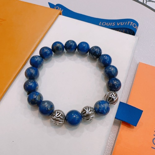 Louis Vuitton Classic Fashion Multi Element Agate Vintage Thai Silver Bracelet