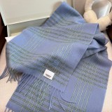 Burberry Fashion Embroidered Logo Checkered Double Sided Cashmere Scarf