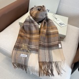 Burberry Classic Embroidered Logo Cashmere Tassel Scarf Size: 30 x 180 CM