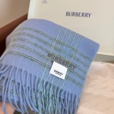 Burberry Fashion Embroidered Logo Checkered Double Sided Cashmere Scarf