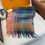 Louis Vuitton Classic Embroidered Logo Cashmere Scarf Size: 30 x 185 CM