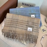 Burberry Fashion Embroidered Logo Checkered Double Sided Cashmere Scarf