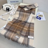 Burberry Classic Embroidered Logo Cashmere Tassel Scarf Size: 30 x 180 CM
