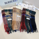 Burberry Classic Embroidered Logo Cashmere Tassel Scarf Size: 30 x 180 CM