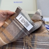 Burberry Classic Embroidered Logo Cashmere Tassel Scarf Size: 30 x 180 CM