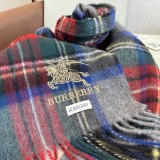 Burberry Classic Embroidered Logo Cashmere Tassel Scarf Size: 30 x 180 CM