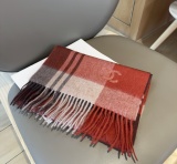 Chanel Classic Embroidered Logo Tassel Scarf Size: 35 x 180 CM