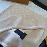 Louis Vuitton Classic Logo Jacquard Double Sided Mulberry Silk Wool Square Towel Size: 142 x 142 CM