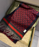 Gucci Fashion Versatile Double G Lambhair Jacquard Tassel Scarf Size: 32 x 210 CM
