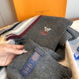 Louis Vuitton Fashion Embroidered Logo Cashmere Tassel Scarf Size: 28 x 180 CM