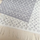Louis Vuitton Fashion Logo Jacquard Two Sided Cashmere Scarf Size: 45 x 195 CM