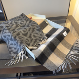 Burberry Classic Grid TB Jacquard Cashmere Scarf Size: 36 x 200 CM