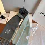Loewe New Elegant Embroidered Logo Cashmere Scarf Size: 35 x 180 CM
