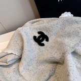 Chanel Couple Classic Versatile Embroidered CC Cashmere Scarf Size: 70 x 180 CM