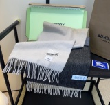 Burberry Fashion Embroidered Logo Double Sided Scarf Size: 30 x 185 CM
