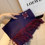 Loewe New Elegant Embroidered Logo Cashmere Scarf Size: 35 x 180 CM