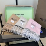 Burberry Fashion Embroidered Logo Double Sided Scarf Size: 30 x 185 CM