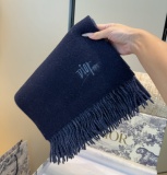 Dior Classic Embroidered Logo Tassel Scarf Size: 32 x 180 CM