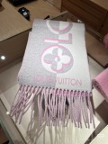 Louis Vuitton Fashion Logo Jacquard Double Sided Color blocked Wool Scarf