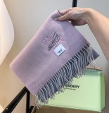 Burberry Fashion Embroidered Logo Double Sided Scarf Size: 30 x 185 CM