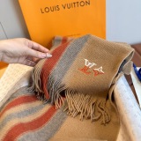 Louis Vuitton Fashion Embroidered Logo Cashmere Tassel Scarf Size: 28 x 180 CM