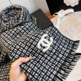 Chanel Fashion Versatile Cashmere Tassel Scarf Size: 38 x 185 CM