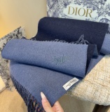 Dior Classic Embroidered Logo Tassel Scarf Size: 32 x 180 CM
